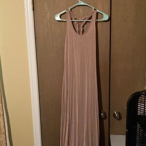 Sleeveless Maxi Dress in Soft Pink Zinga